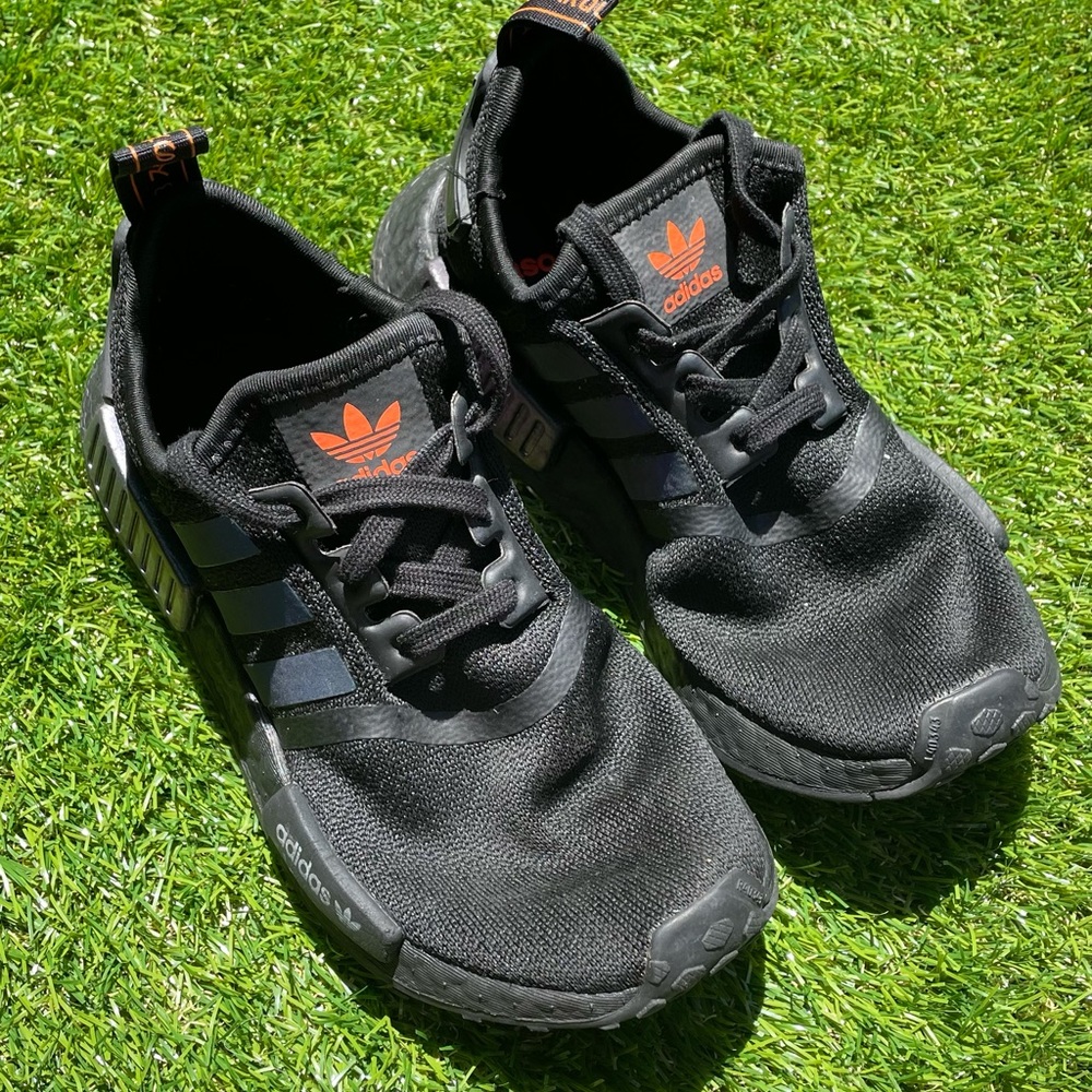 Adidas NMD R1 Black with Holo Three Stripes